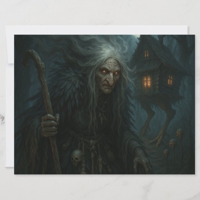 Papier forestier enchanté de Baba Yaga (Devant)