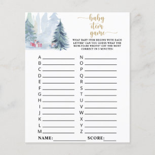 Papier Forêt bleue d'hiver \ Baby Item Game