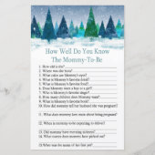 Papier forêt d'hiver comment bien connaissez-vous baby sh (Devant)