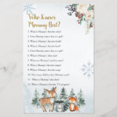 Papier Forêt d'hiver Forêt d'animaux qui connaît maman me (Devant)