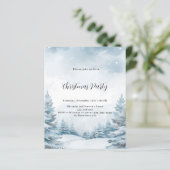 Papier Forêt d'hiver neige Noël Fête Invitation (Debout devant)