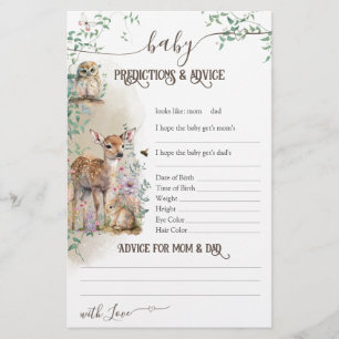 Papier Forêt forestière de forêt végétale jeu de Baby sho