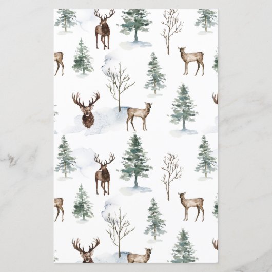 Papier Forêt forestière d'hiver Débauche (Dos)