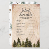 Papier Forêt forestière d'hiver Débauche (Devant / Derrière)