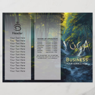 Papier Forêt naturelle YOGA Texte caché Méditation Enseig
