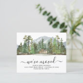 Papier Forêt Rustique Nous avons déménagé Nouvelle Maison (Debout devant)