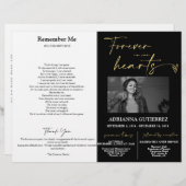 Papier Forever in Our Hearts Memorial Photo Program (Devant / Derrière)