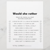 Papier Formellement Voudrait-Elle Plutôt Fête des mariées (Devant)