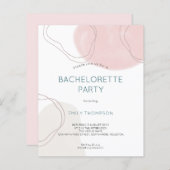 Papier Formes Abstraites de Budget Invitation pour Enterr (Devant / Derrière)