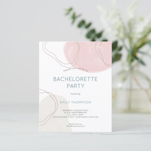 Papier Formes Abstraites de Budget Invitation pour Enterr (Debout devant)