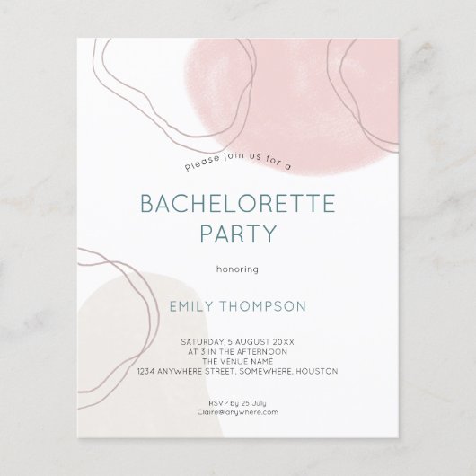 Papier Formes Abstraites de Budget Invitation pour Enterr (Devant)