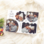 Papier Formes jouées Noël Photo Collage Budget<br><div class="desc">Partagez votre joie de vacances avec nos cartes photos de Noël uniques et modernes! L'avant présente quatre photos disposées dans des formes ludiques, dont un cercle, un arc, une fleur et un rectangle ondulé. Un tour amusant sur un design traditionnel de cartes de vacances. Votre nom de famille est écrit...</div>