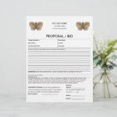 Papier Formulaire de proposition de papillon d'eau Blanc (Debout devant)