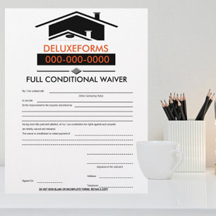 Papier Formulaire de renonciation conditionnelle totale a