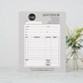 Papier Formulaire - Devis ou facture d'entreprise (Debout devant)