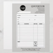 Papier Formulaire - Devis ou facture d'entreprise (Devant / Derrière)