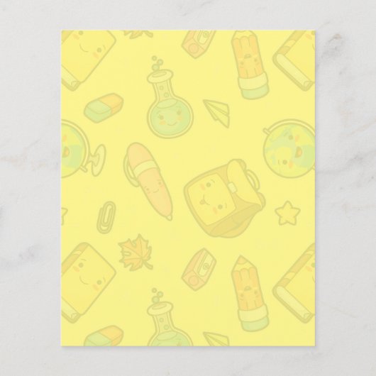 Papier Fournitures scolaires colorées Motif (Dos)