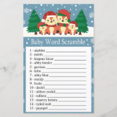 Papier Fox d'hiver Baby word scramble jeu (Devant)