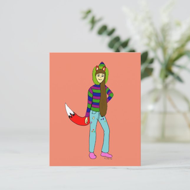 Papier foxgirl (Debout devant)