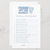 Papier Fraîchement Hors Jeux De Fête des mariées Bleu Du  (Devant / Derrière)