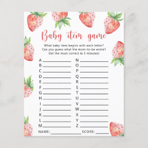 Papier Fraise - Baby Item Jeu. Jeu baby shower