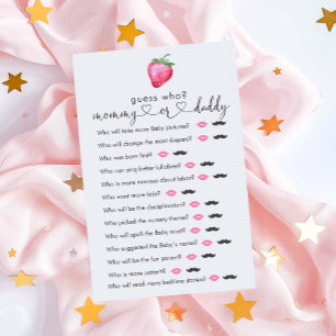 Papier Fraise Baby shower "Guess Who" Jeu