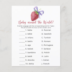 Papier Fraise - Bébé autour du monde jeu