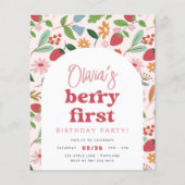 Papier Fraise Berry Premier budget Anniversaire (Devant)