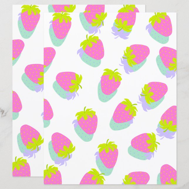 Papier Fraise blanche (Devant / Derrière)