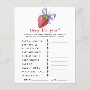 Papier Fraise et arc - Devinez le prix ! Jeu