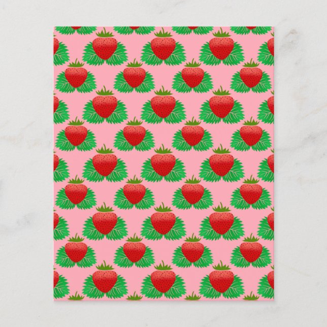 Papier Fraise - fond rose (Devant)