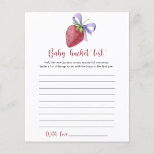 Papier Fraise - Liste des seaux pour bébés