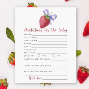Papier Fraise - prédictions et conseils pour bébé