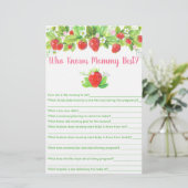 Papier Fraise rose Floral Qui Connaît Maman Meilleur Jeu (Debout devant)