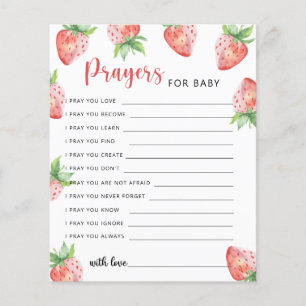 Papier Fraises - prières pour bébé