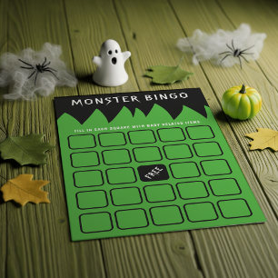 Papier Frankenstein Monster Bingo Baby shower Jeu