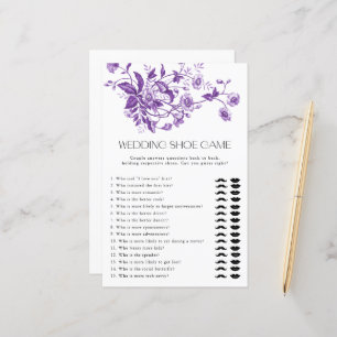 Papier French Toile Floral Mariage Chaussure Jeu nuptiale