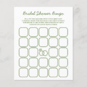 Papier Fresque Hors Du Marché Bingo Fête des mariées Vert (Devant)