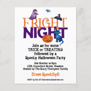 PAPIER Fright Night Halloween Party Invitation Flyer
