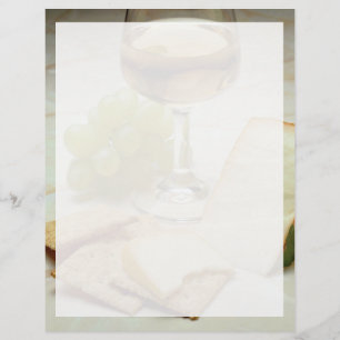 Papier Fromage délicieux, craquelins et verre à vin