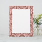 Papier Frontière Chocolat rose Damas (Debout devant)