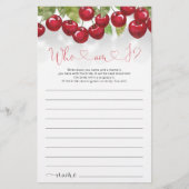 Papier Fruit Qui Suis-Je Jeu De Fête des mariées (Devant)