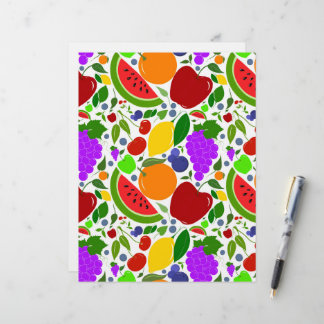Papier Fruits Colorés d'Été