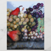 PAPIER FRUITS DE SAISON 1 - RAISONS ET PEARS (Devant)