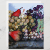 PAPIER FRUITS DE SAISON 1 - RAISONS ET PEARS (Devant / Derrière)