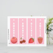 Papier Fruits mignons Signets pour enfants personnalisés (Debout devant)