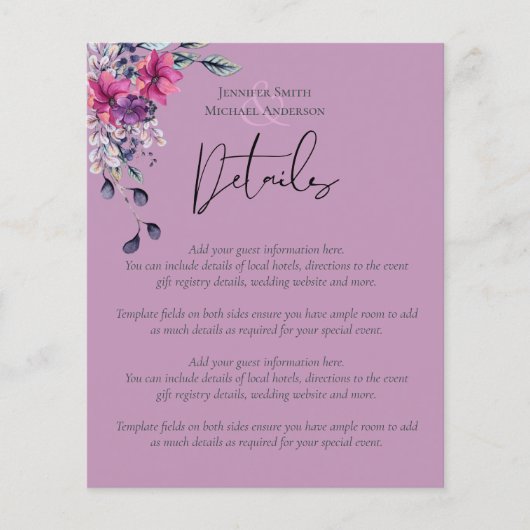 Papier Fuchsia Dreams coordonne Sage and Deep Pink (Devant)