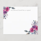 Papier Fuchsia Dreams ENREGISTRER LA DATE Budget (Dos)