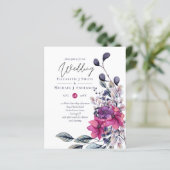 Papier Fuchsia Dreams Faire-part de mariage BUDGET (Debout devant)