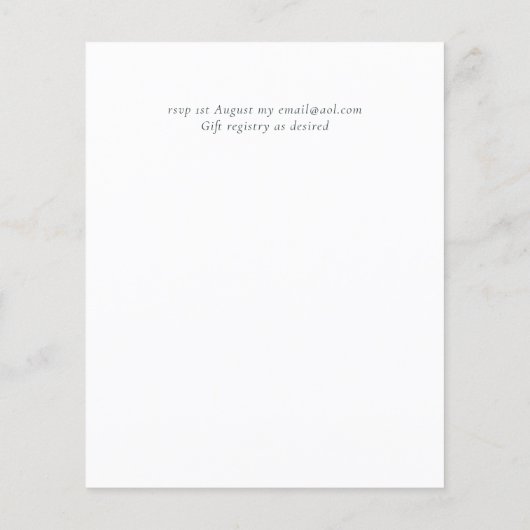 Papier Fuchsia Dreams Faire-part de mariage BUDGET (Dos)